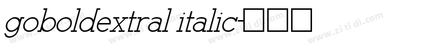 goboldextral italic字体转换